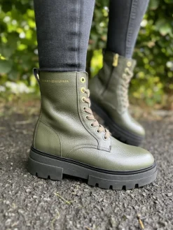 Bicolor Leather Lace-Up