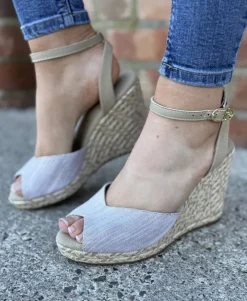 Chambray High Wedge Espadrille