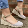 Chambray Mid Wedge Espadrilles