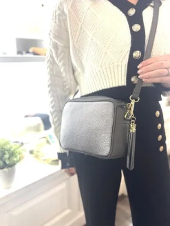 E.B Crossbody Bag Blend Metallic Pewter