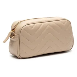 E.B Quilted Tapered Bag Biscuit