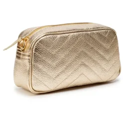 E.B Quilted Tapered Bag Gold