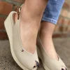 Flag Mid Wedge Espadrilles Slingback