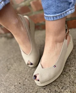 Flag Mid Wedge Espadrilles Slingback