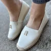 TH Logo Leather Espadrilles