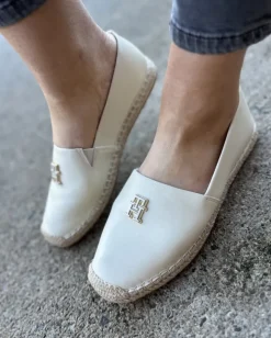 TH Logo Leather Espadrilles