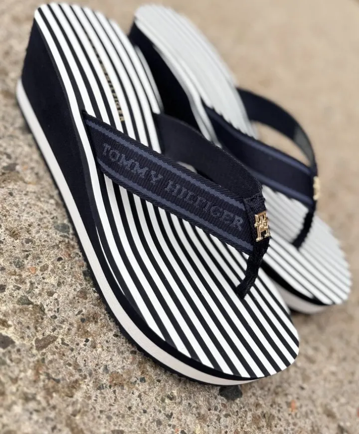 TH Stripes Wedge Beach Sandal